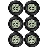 Thlevel Mini Digital Hygrometer Thermometer Temperatur Luftfeuchtigkeitmessgerät für Innenraum Gewächshaus Wohnzimmer 6 Stücke