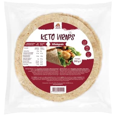 Lowcarbchef - Keto Tortilla Wraps (6 Stück) | 1,8g Kohlenhydrate pro Wrap | Vollkorn | 90% weniger Kohlenhydrate | Low Carb & KETO - für Quesadilla, Pizza (4-er pack, 4, stück)