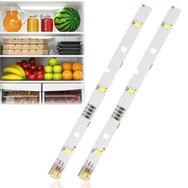 LED-Lichtleiste für RONGSHENG/HISENSE-Kühlschrank,2 Stück Lichtleisten für Kühlschrank,LED Kühlschranklampe,Ersatz-Kühlschranklampe kompatibel für Rongsheng/Hisense E349766 MDDZ-162A 1629348 DC12V