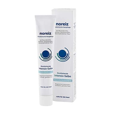 noreiz Rückfettende Intensiv-Salbe 50ml, Medizinische Hautpflege gegen Juckreiz, bei trockener Haut & Neurodermitis, Creme mit Thiocyanat