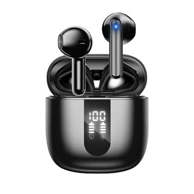 JBES Kopfhörer Kabellos Bluetooth 5.4, In Ear mit 6 ENC Mikrofon Bluetooth Kopfhörer, 60 Std Stereo Kabellose Kopfhörer Noise Cancelling Earbuds, USB-C, IP5 Wasserdicht Ohrhörer (Schwarz Tief)