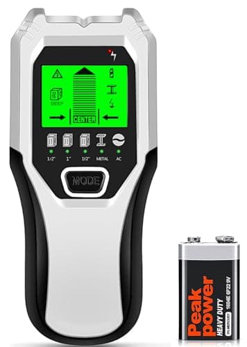 FOLAI Leitungssucher Ortungsgerät, 5 in 1 Multifunktions Wand Scanner Detektor Stud Finder Leitungssucher mit HD-LCD-Display für Metall, Rohre, Holz, Stromleitung