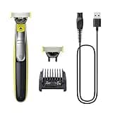 Philips OneBlade 360 Face - Elektrischer Bartstyler und Trimmer, 2x 360 Klinge, verstellbarer 5-in-1-Kammaufsatz, QP2734/30