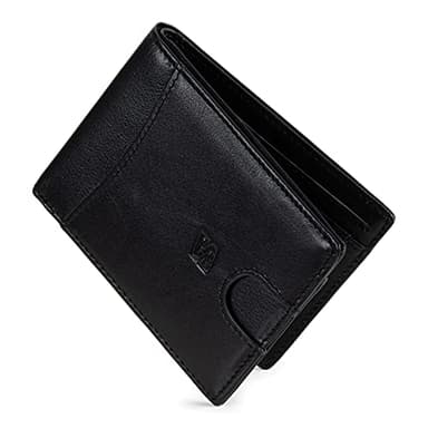 SERASAR | Premium Wallet [Clever] für Herren in schwarz aus Echtleder | 11 Kartenfächer | Wahlweise ohne Münzfach | RFID-Schutz | Geldscheinfach | Exklusive Geschenkschachtel | Tolle Geschenkidee
