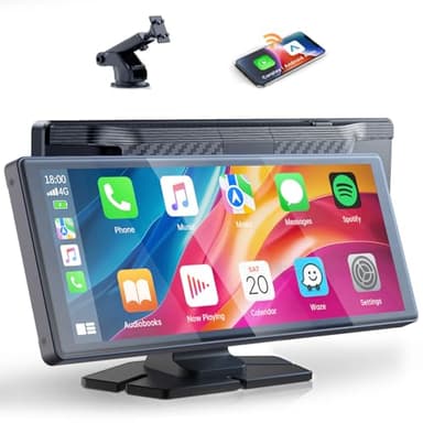 Volam 9.26 Zoll CarPlay Bildschirm,Tragbares Autoradios kompatibel mit Apple CarPlay&Android Auto,Car Play IPS Touch Screen,Carplay Display mit siri/GOO-gle,GPS Navigation,Blue-Tooth,Mirror Link