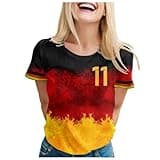 Paar-Outfit Deutschland Herren- und Damenmodelle T-Shirt EM 2024 Fußball Trikot Oversized Tshirt Herren Mode Lose Rundhals Kurzarm Sommer Mode T-Shirt Tee Shirts Vintage Drucken Shirt 69