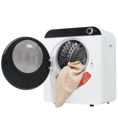 Abgastrockner, Wäschetrockner 3kg (tatsächlich 4,5kg), 830W, 4 Programme, Kühlphase, Türabdeckung komplett aus Kunststoff, Überhitzungsschutz, wandmontierbar, Energieklasse G, Weiß