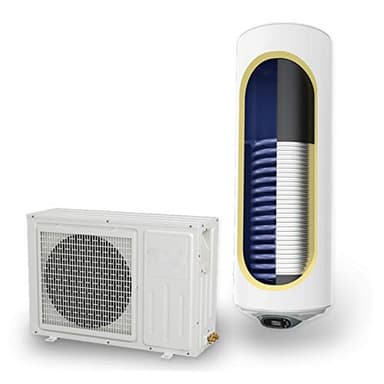 Wärmepumpen Warmwasserspeicher Luft/Wasser-Wärmepumpenanlage 120 Liter mit 1 Wärmetauscher und 2000 Watt Heizleistung wandhängend Solarspeicher 120 Liter Luft Wasser Wasser Heizung Keller…