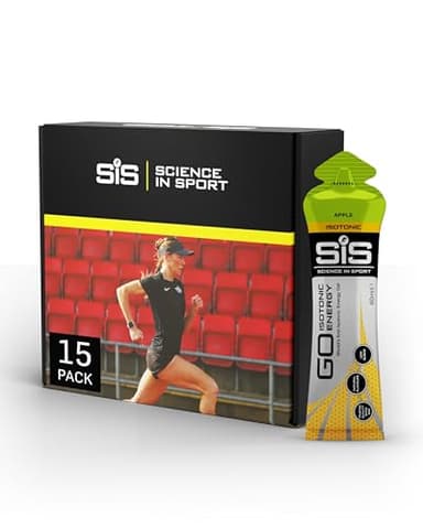 Science in Sport GO Isotonic Energy Gel 15 x 60ml Apfel, Vegan - Isotonische Formulierung mit 22g Kohlenhydrate, Guter Energielieferant, Optimale Alternative für isotonische Getränke