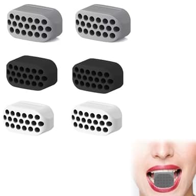 6 Stück Jawline Trainer,Kiefer Trainer,Jaw Trainer,Kiefertrainer,Jaw Exerciser,Kiefertrainer Gesicht,Kiefertrainer Gesicht,Kiefermuskeltrainer,Für übungen Gesichtsmuskeln Männer Und Frauen.