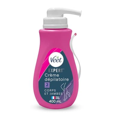 VEET Expert – Enthaarungscreme für hartnäckige Haare – Körper & Beine – Wirkt in 2 Minuten – 400 ml