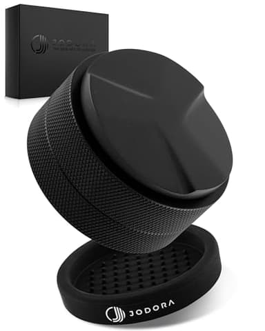 JODORA Leveler 51mm - Ergonomischer Espresso Distributor 51mm - Hochwertiger Espresso Verteiler zur optimalen Extraktion - Coffee Distributor aus stabilen rostfreien 304 Edelstahl (Schwarz, 51mm)