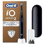 Oral-B iO Series 2 Elektrische Zahnbürste/Electric Toothbrush, 1 Aufsteckbürste, 3 Putzmodi für Zahnpflege, Magnet-Technologie, Reise-Etui, Reise-Aufsteckbürsten-Etui, Designed by Braun, Night Black