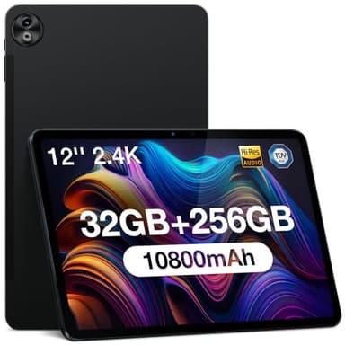 DOOGEE T20 Ultra Tablet 12 Zoll 32GB RAM 256GB ROM(2TB TF) Helio G99 Octa-Core Android 14 Gaming Tablet, 10800mAh, 2.4K Display, 16MP+8MP Dual SIM Tablet PC 4G LTE /5G WIFI/GMS/GPS/Widevine L1 Schwarz