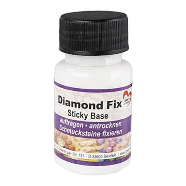 Ideen mit Herz Diamond Fix | Sticky Base | Diamond Painting Kleber für Steine | auftragen, antrocknen, fixieren | 50ml