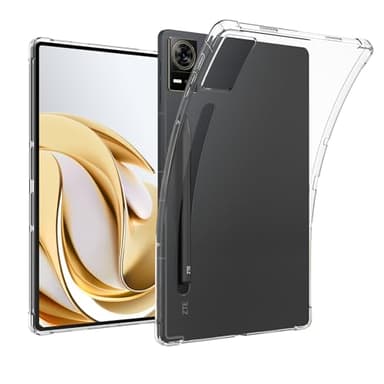 MGUEIAO Kompatibel mit ZTE Axon Pad (11 inch 2025) für Hülle,Silikon Weiches Leder TPU Stoßfest Leichtes Gehäuse-Transparent