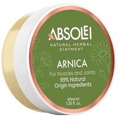 Absolei Arnika Salbe, Natürliche Salbe für Muskeln, Blutergüsse und Schwellungen, 40 ml