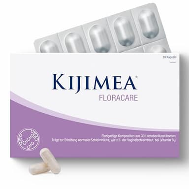 Kijimea FloraCare – der natürlichen Scheidenflora nachempfunden | 33 speziell abgestimmte Milchsäurebakterien in hoher Dosierung + Vitamin B2, B3, B7, Folsäure und Zink - 28 Stk