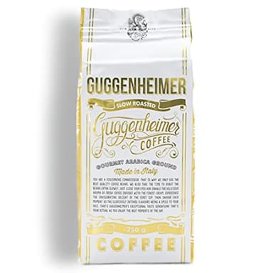 GUGGENHEIMER COFFEE | Kaffee GEMAHLEN 500g | Gourmet Arabica | Extra langsam geröstet | wenig Bitterstoffe | Bester Espresso für Espressokanne | 2 x 250 g
