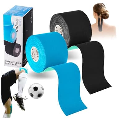 ARTZT thepro Kinesiologie Tape 2er-Set | Kinesiotape 5m x 5cm | Hypoallergen, hautfreundlich & wasserfest | Kinesio Tape für Sport | Kinesiotapes & Medizinisches Band | Physio Band | Kinesiotapes Knie