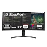 LG UltraWide Curved QHD Monitor 35WN75CP-B 89 cm - 35 Zoll, VA-Panel, HDR10, AMD FreeSync, Schwarz
