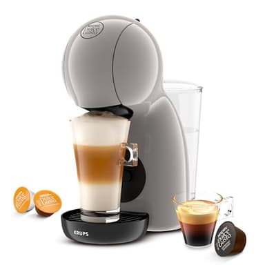 Krups Nescafé Dolce Gusto Piccolo XS Kaffeekapselmaschine, abnehmbarer Wassertank 0,8 Liter, heiße und kalte Getränke, 1500 Watt, 15 bar Pumpendruck, Eco-Modus, besonders kompakt, Taupe, KP1A3AF0