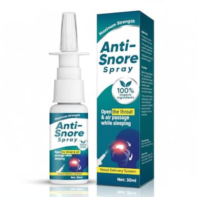 Anti Schnarch Nasenspray, (30 ml) die Lösung gegen Schnarchen, für einen Ruhigen und Erholsamen Schlaf, Einfach und Wirksam für die Anwendung in der Nacht