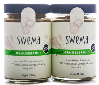 Frische Gemüsebrühe klassisch für 12 Liter, 73% Gemüse, Steinsalz, Gewürze 2 x 320 g