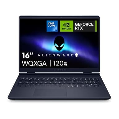 Alienware 16 Aurora Gaming Laptop AC16250 16" WQXGA 120Hz 100% sRGB Display, Intel Core 7 240H Series 2, NVIDIA GeForce RTX 5060, 16GB RAM, 1TB SSD, Windows 11 Home, Weiß beleuchtete QWERTZ-Tastatur