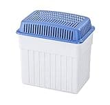WENKO Feuchtigkeitskiller mit 2 kg Granulatblock, Raumentfeuchter, fasst bis zu 2,8 l Feuchtigkeit, laborgeprüft, nachfüllbar, reduziert Schimmel & Gerüche, 23 x 24 x 15,5 cm, Grau/Blau