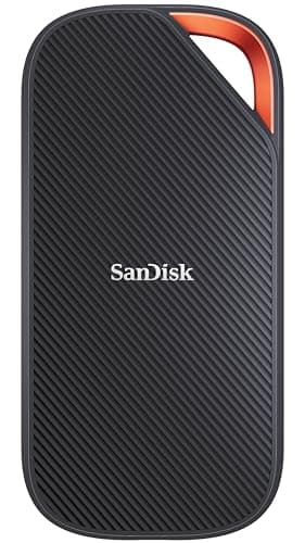 SanDisk Extreme PRO mit USB4 4 TB (portable SSD, bis zu 3.800 MB/s Lesegeschwindigkeit, robustes Design mit IP65, kompatibel mit USB-C & Thunderbolt, Silikonhülle & Aluminiumgehäuse)