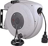as - Schwabe Automatischer Kabelaufroller 20 m H05VV-F 3G1,5, mit Easy to Go Funktion, 180° schwenkbar, Schutzkontaktstecker und 2 m Zuleitung mit Schutzkontaktkupplung, 230V/16A, IP20, 12645