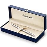 Waterman Hémisphère Kugelschreiber | Edelstahl mit Chromzierteile | Mittlere Spitze | Blaue Tinte | Geschenkbox