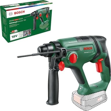 Bosch Akku-Bohrhammer UniversalHammer 18V (ohne Akku; 18 Volt System; Bohren/ Hammerbohren/ Meißeln; 2,0 J Schlagenergie; SDS plus Werkzeugaufnahme; im Karton)
