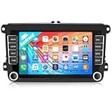 CAMECHO Android Radio für VW Golf 5 Golf 6 Polo Skoda Seat, 7 Zoll Bildschirm Autoradio 2 DIN mit Navi Bluetooth FM RDS+Canbus