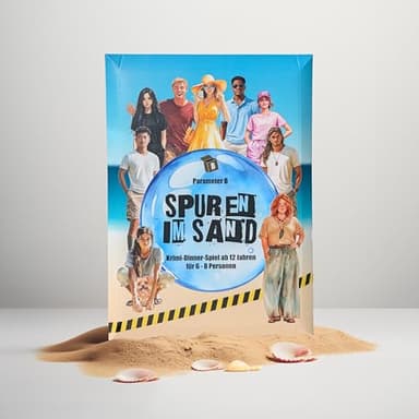 Parameter B - Spuren im Sand - Krimidinner für 6-8 Personen – ab 12 Jahren - Krimidinner für Zuhause für Familien mit Kindern - Krimispiel für Einsteiger - realistische Beweise