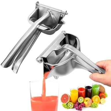 Norhogo Entsafter, Fruchtpresse Bar Zitronenpresse Handpresse Entsafter Squeezer Metall Lime Tool, Manueller Squeezer aus Edelstahl 304, Saftpresse für Zitronen, Orangen, Limetten, Granatäpfel