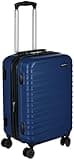 Amazon Basics Handgepäck Koffer, ABS-Hartschale, Erweiterbarer Trolley Handgepäck mit 4 Drehbaren Rädern, 55 cm, Marineblau