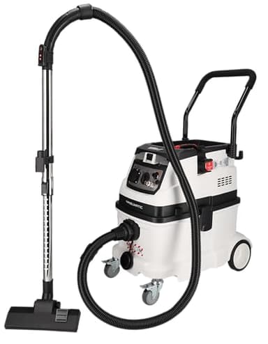 Dedra Industriestaubsauger mit automatischer Filterreinigung und anschließbarer Kompressor- und Druckluftanlage, Filterklasse M, Gewicht 17,4 kg, Saugleistung 24 kPa, Behälter 40L mit Nassbetrieb