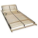 Sleepneo Extra Stabiler Premium Lattenrost 100x200, bis 200Kg belastbar, Kopfteil verstellbar, 42 Latten, 7 Zonen Lattenrost aus Buche und verstärkter Birke, Made in Germany