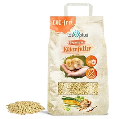 Ida Plus – Kükenfutter Spezial – Aufzuchtfutter mit hochwertiger Zusammensetzung für Hühner-Küken – Kükenstarter für exzellentes Wachstum & Perfekter Akzeptanz – OHNE GENTECHNIK 5 Kg