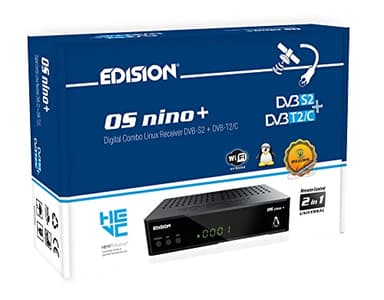 EDISIEdision OS NINO+ Full HD Linux E2 Combo-Receiver H.265/HEVC (1x DVB-S2, 1x DVB-T2/DVB-C, WLAN onboard, Bluetooth onboard, 2x USB, HDMI, LAN, Linux, Kartenleser) schwarz