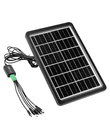 QWORK® Solar Handy Ladegerät Mini USB Solarpanel für Outdoor Aktivitäten - 6V 8W 1.6A - IP65 Wasserdicht