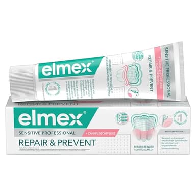 elmex Zahnpasta Sensitive Professional Repair & Prevent 75 ml – medizinische Zahnreinigung für sofortigen*, anhaltenden Schutz – beugt Zahnfleischrückgang & neuen Schmerzen vor