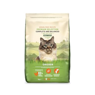 by Amazon Katzenfutter für ausgewachsene Katzen, Fein zubereitetes Trockenfutter mit frischem Huhn, Getreidefreie Rezeptur, 3 kg (1er-Pack)(Zuvor eine Marke von Lifelong, gleiches Produkt)