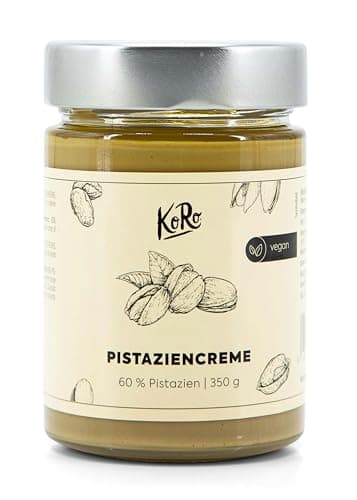 KoRo - Vegane Pistaziencreme 350 g - 60 % Pistazien - Ohne Palmöl - Angenehme Süße - Als Brotaufstrich oder zum Backen