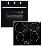 Einbauherd-Set Heißluft & Airfry-Funktion mit Induktions-Kochfeld / 60 Liter Garraum inkl. Airfry-Korb/Timer & Aluknebel/SCHOTT CERAN® / Touch Slider, Timer, Topfsensor & Kindersicherung