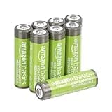 Amazon Basics AA-Batterien mit hoher Kapazität, NiMH, wiederaufladbar, 2400 mAh, vorgeladen, 8 Stück