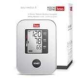 boso medicus X - Bestes Oberarm-Blutdruckmessgerät Stiftung Warentest 5/2016, 11/2018 und 9/2020 mit Einknopfbedienung, großem Display und Arrhythmie-Erkennung – Mit Standard-Manschette (22-32cm)