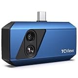 TOPDON TC001 Plus Wärmebildkamera Android, 512x384 TISR-Auflösung mit Visueller Kamera, –20°C~550°C Temperaturbereich, 25Hz Bildfrequenz, Dual-Objektiv Wärmebildkameras für Smartphone,Tablet und PC